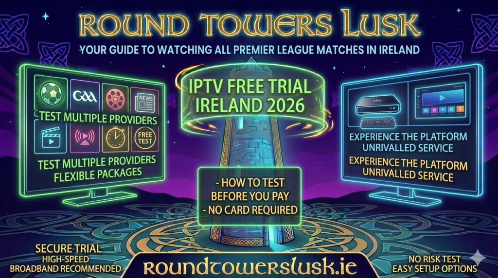 IPTV free trial Ireland 2026 - test premium streaming service before subscribing