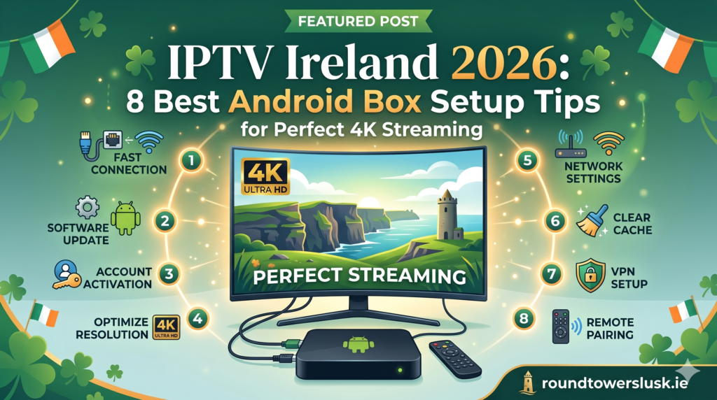 IPTV Ireland Android box setup 2026 - 4K streaming guide for Irish viewers
