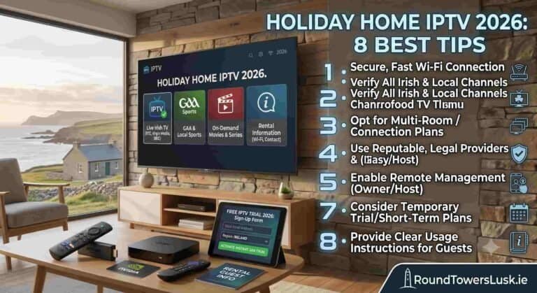 IPTV Ireland 2026 for holiday homes - streaming setup for Irish rentals and caravans