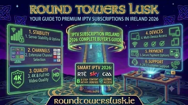 IPTV subscription Ireland - 4K streaming plans on Smart TV